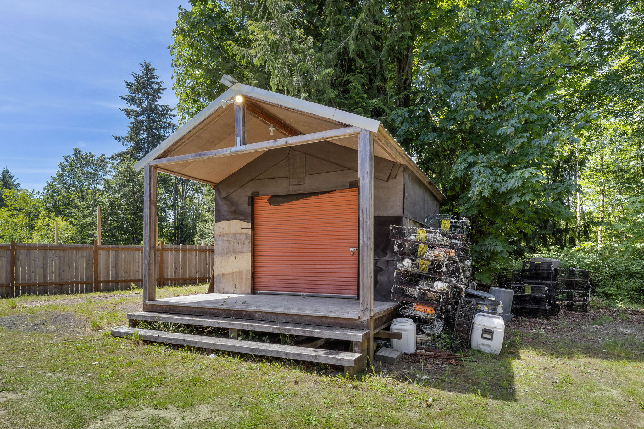 12x12 shed and ample RV or boat parking.
