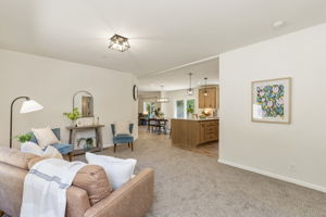 Nice open living space as you enter the home...primary off to the right.