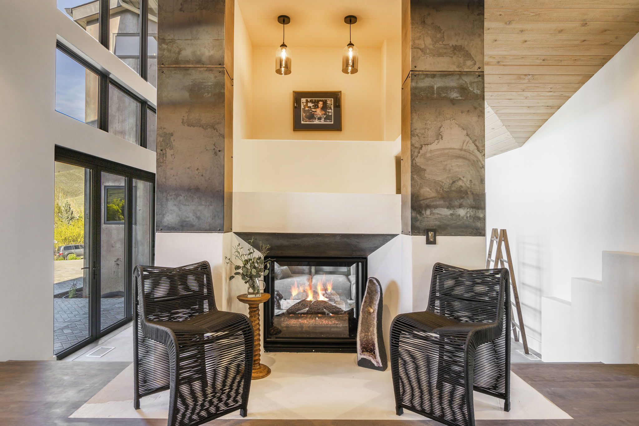 Fireplace Sitting Area