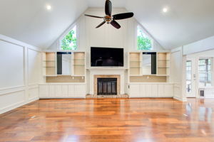 16 Family Room B Fireplace + Shelving Detail