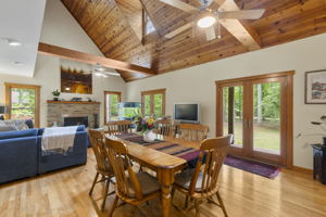 Open style floor plan allows for a flexible space with room for a nice seating area and dining space.