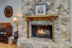 Wood Burning Fireplace in Living Room