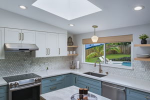 Kitchen and pool window