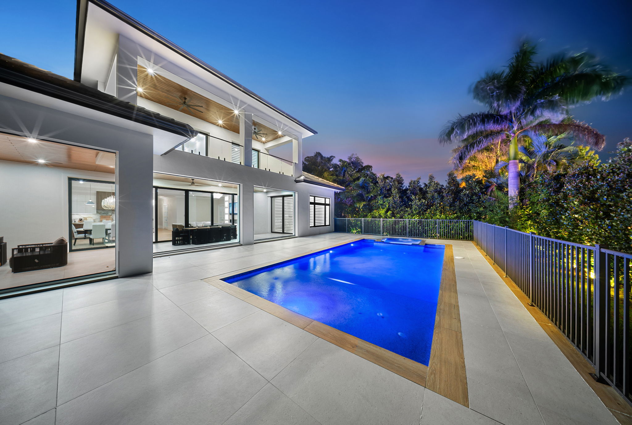 Rear View Pool - NIGHT