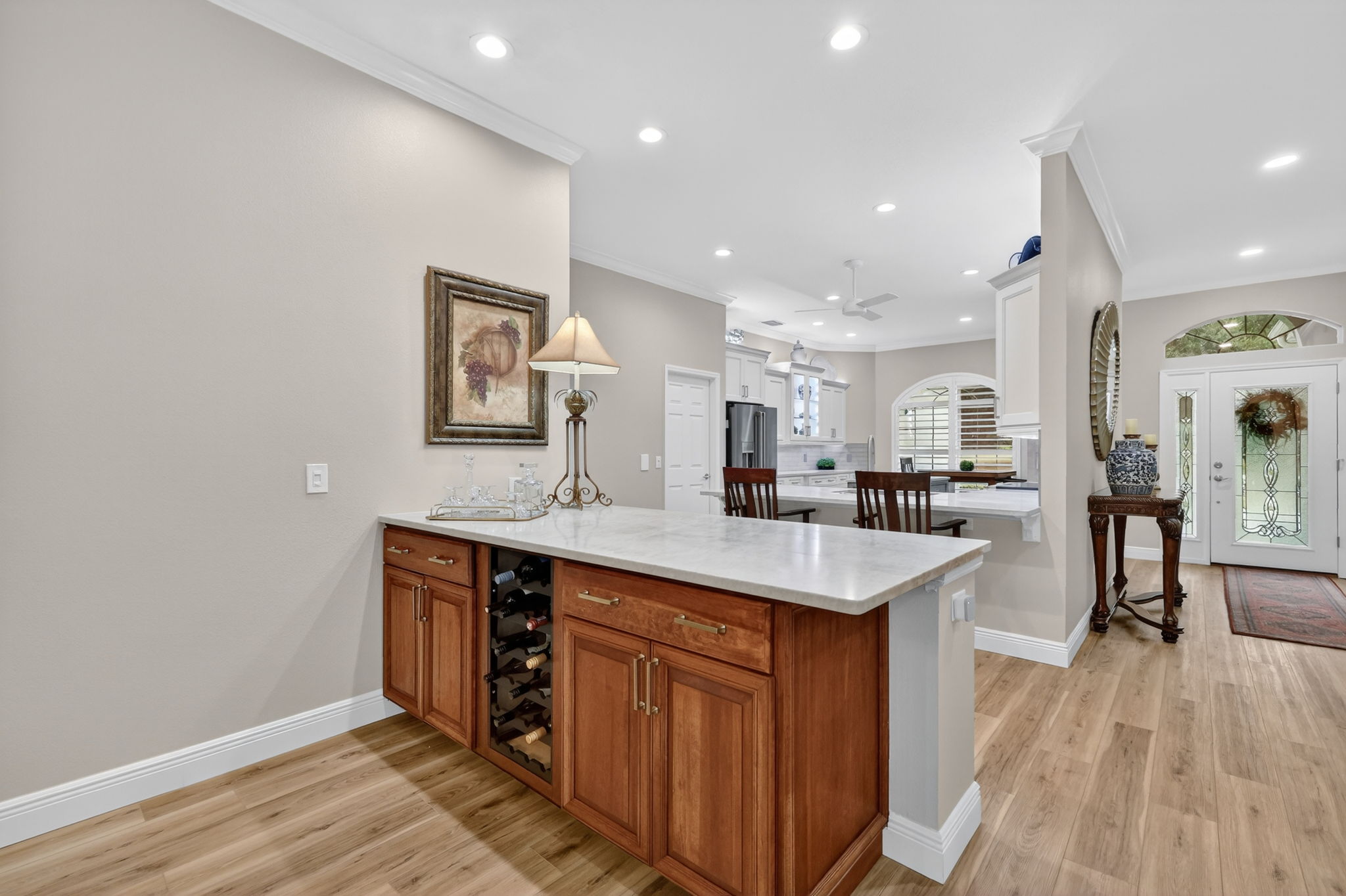 Dining Room Built-In Buffet and Dry Bar