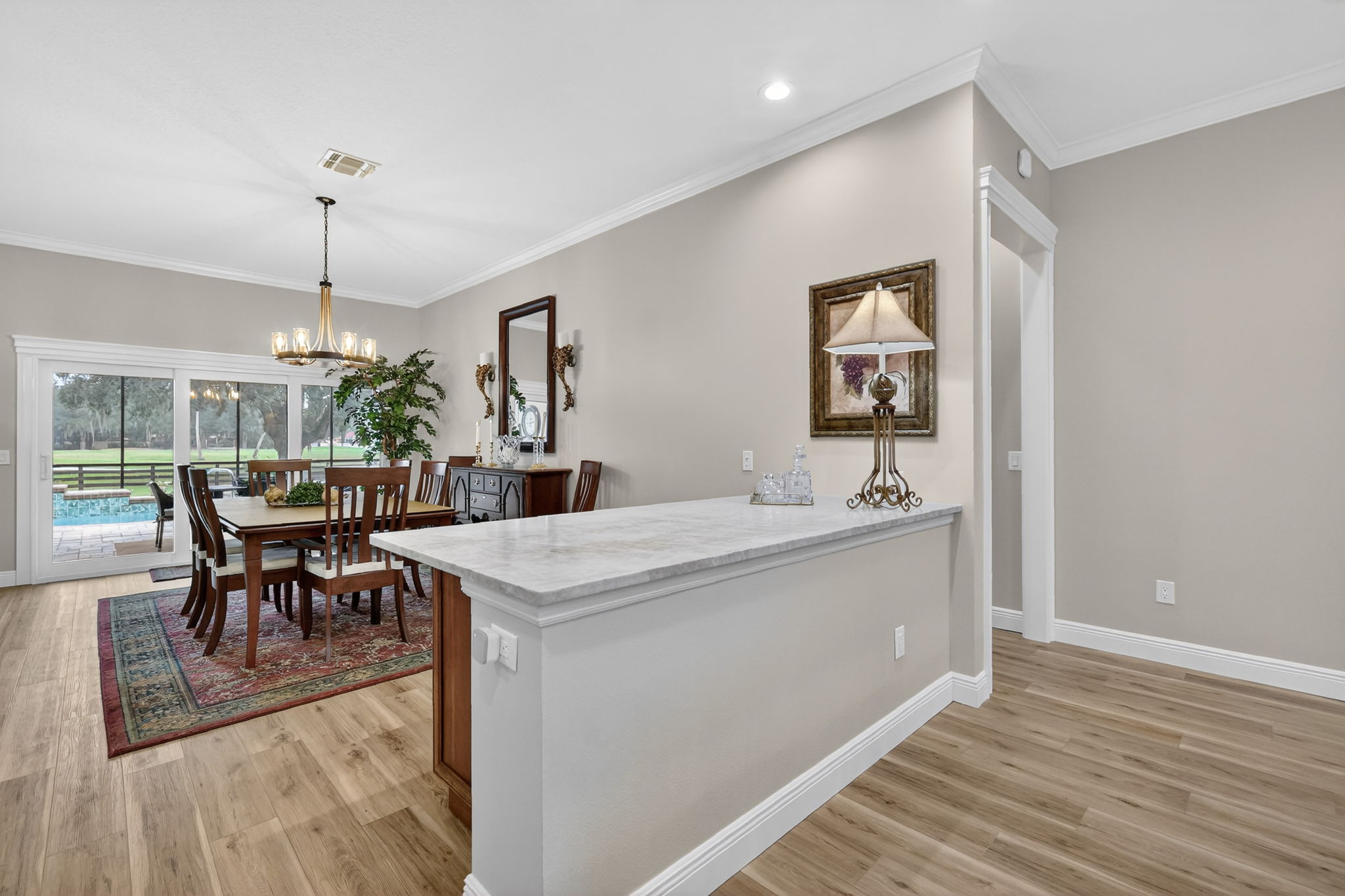 Dining Room with Built-In Buffet