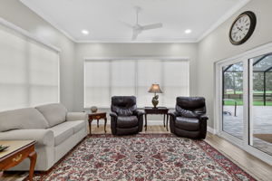 Florida Room with Remote-Controlled Blinds