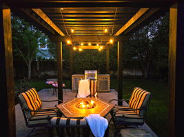 Twilight interior Pergola
