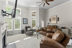 Door to outside deck off family room