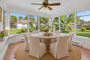 virtually staged: sunroom as another dining room