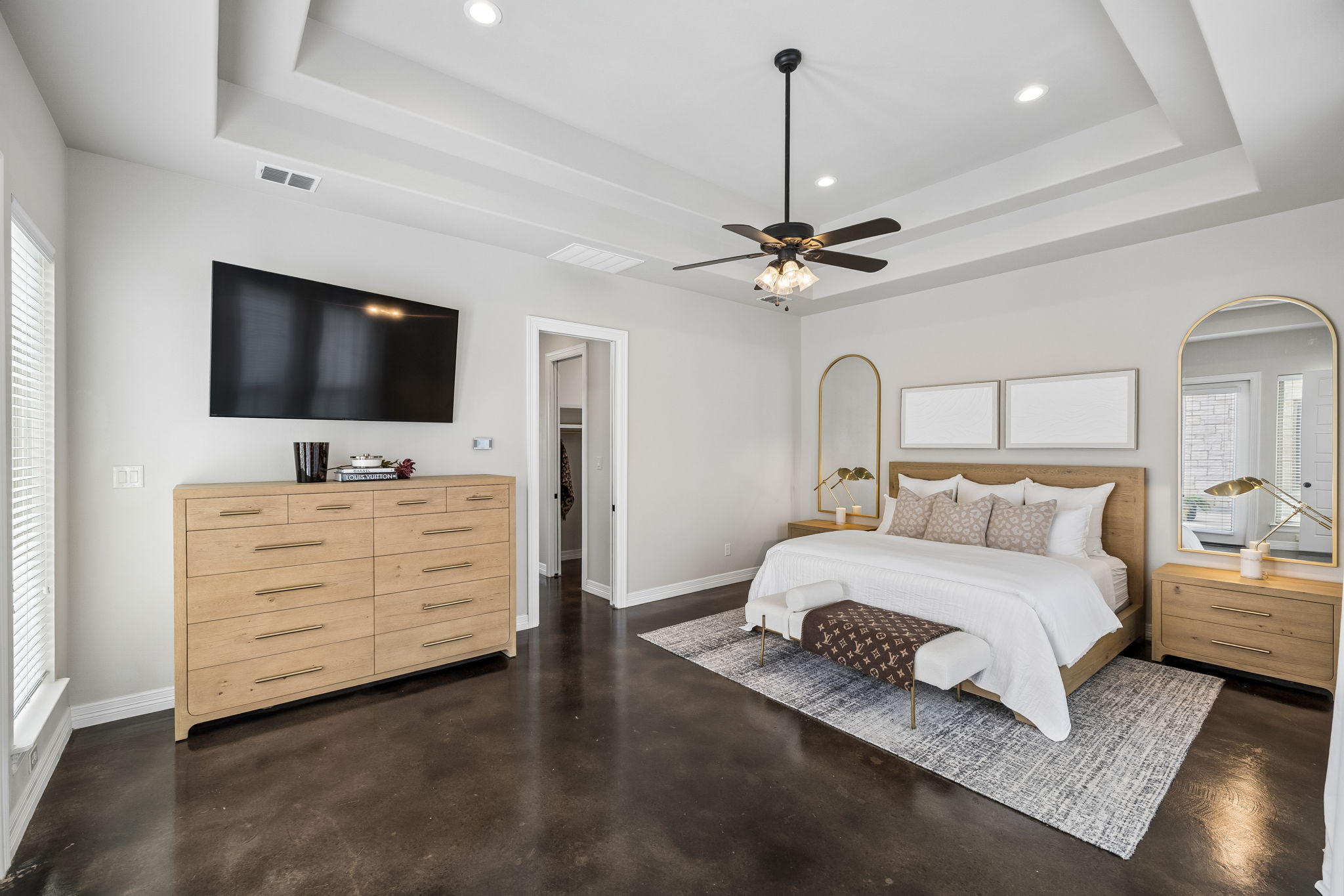 Primary bedroom suite, separate from the other rooms.