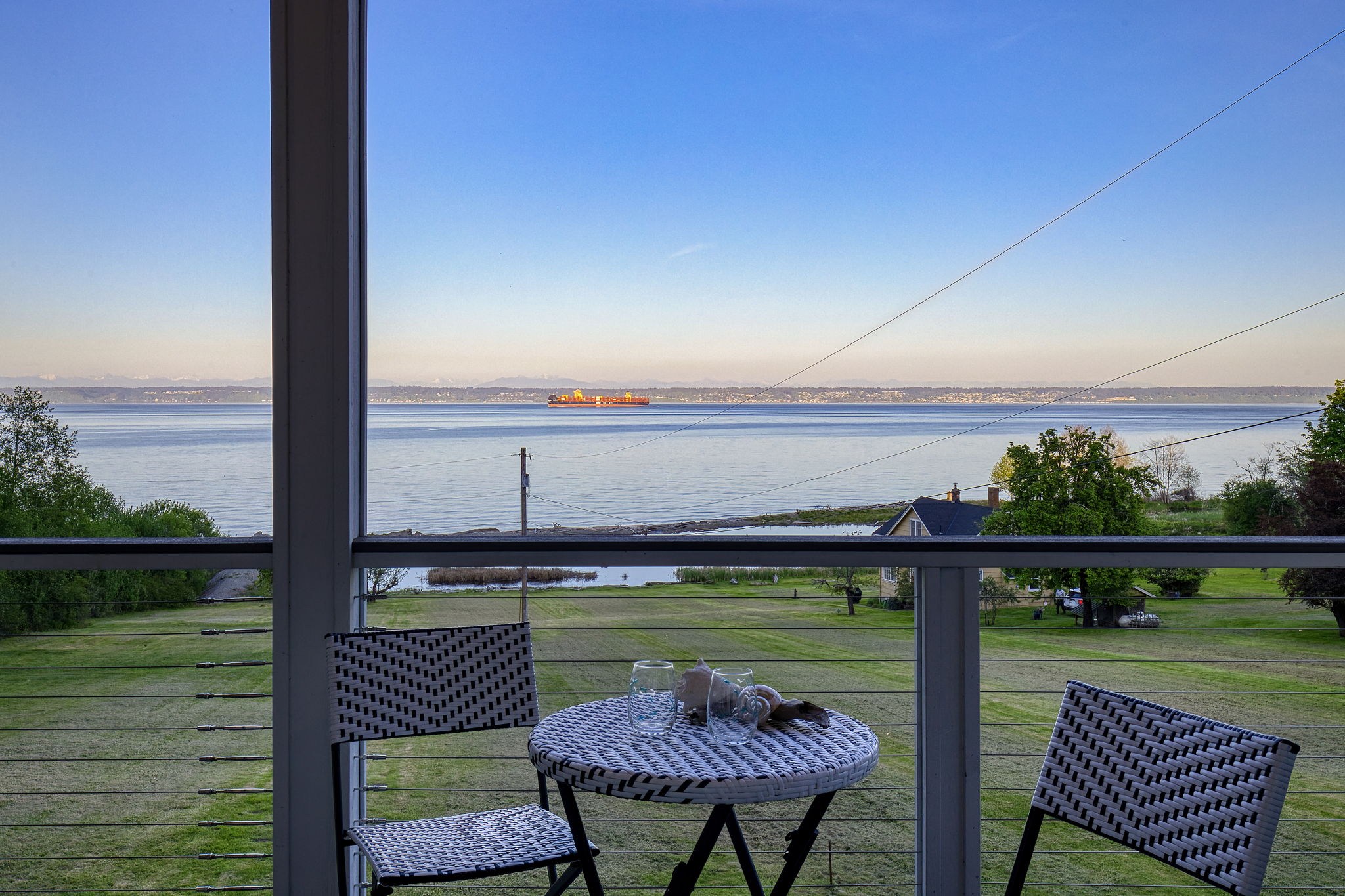 Evening tea from your covered deck?