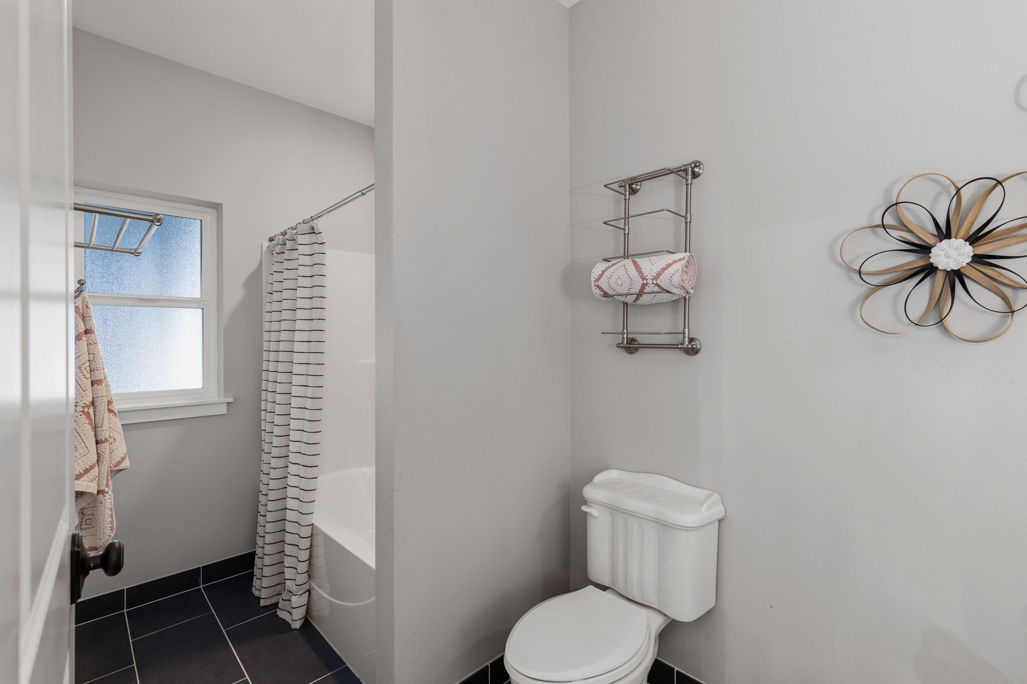Full bath attached to the lower level bedroom with room sized closet!