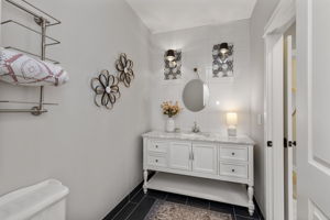Full bath attached to the lower level bedroom with room sized closet!