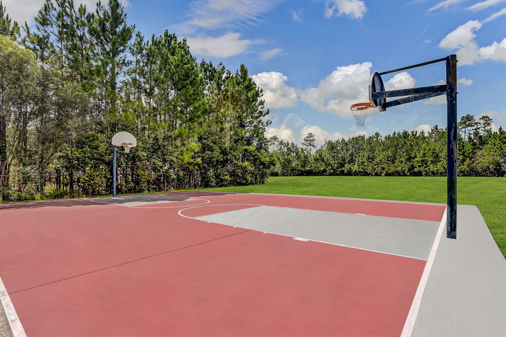 ...a basketball court...