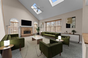 Family Room Virtually Staged