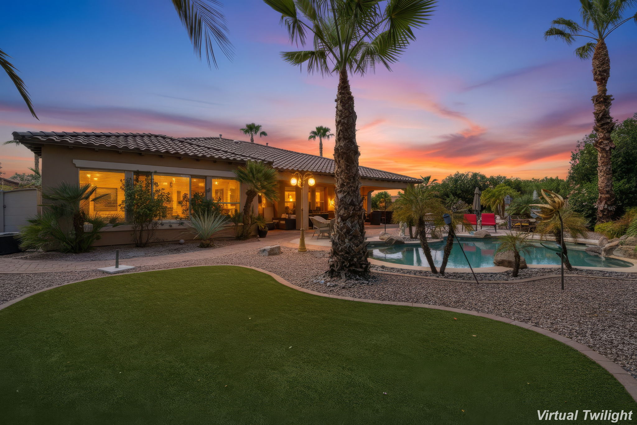 Virtual Twilight Backyard