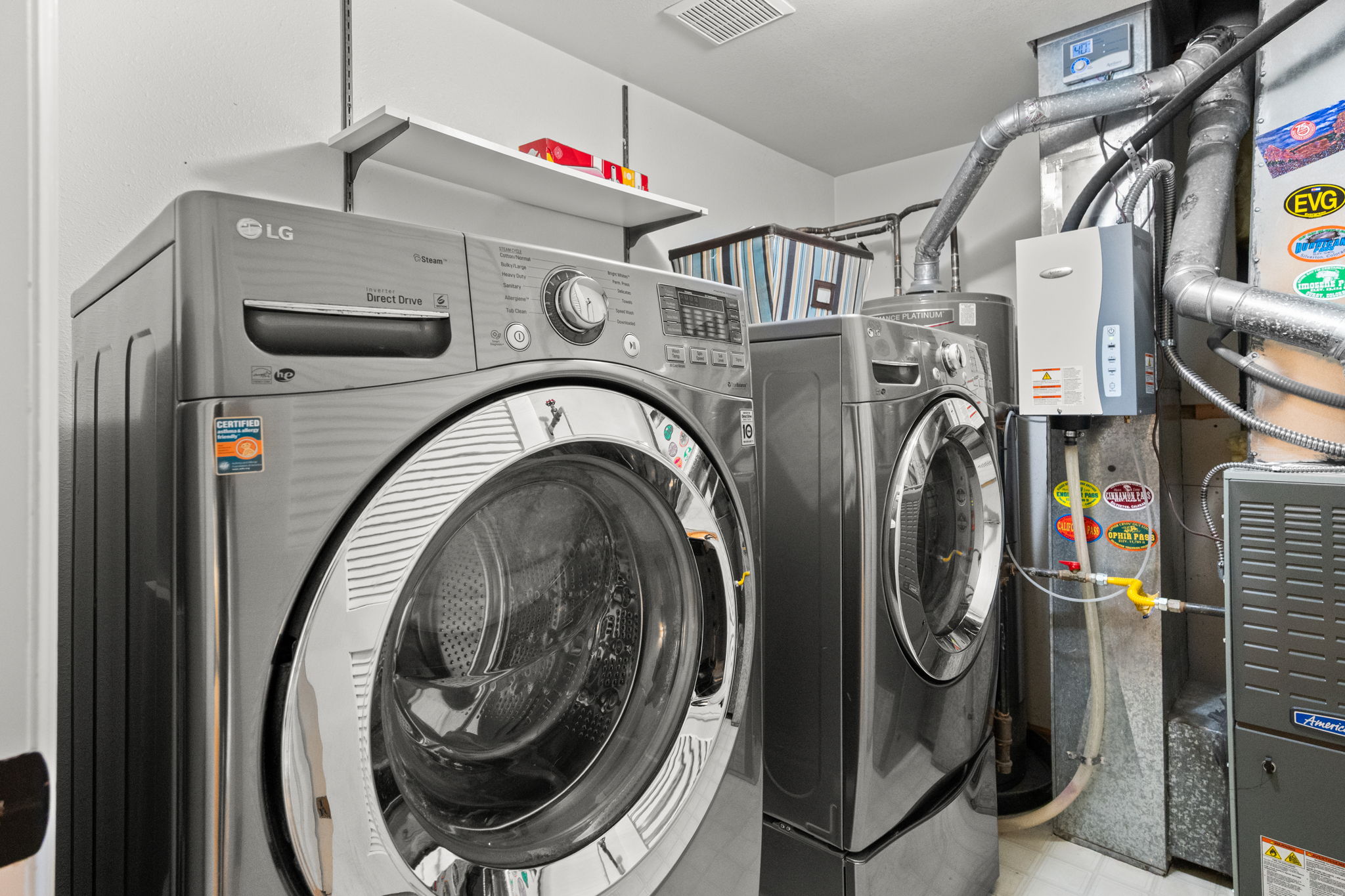 Washer & Dryer stay with the home