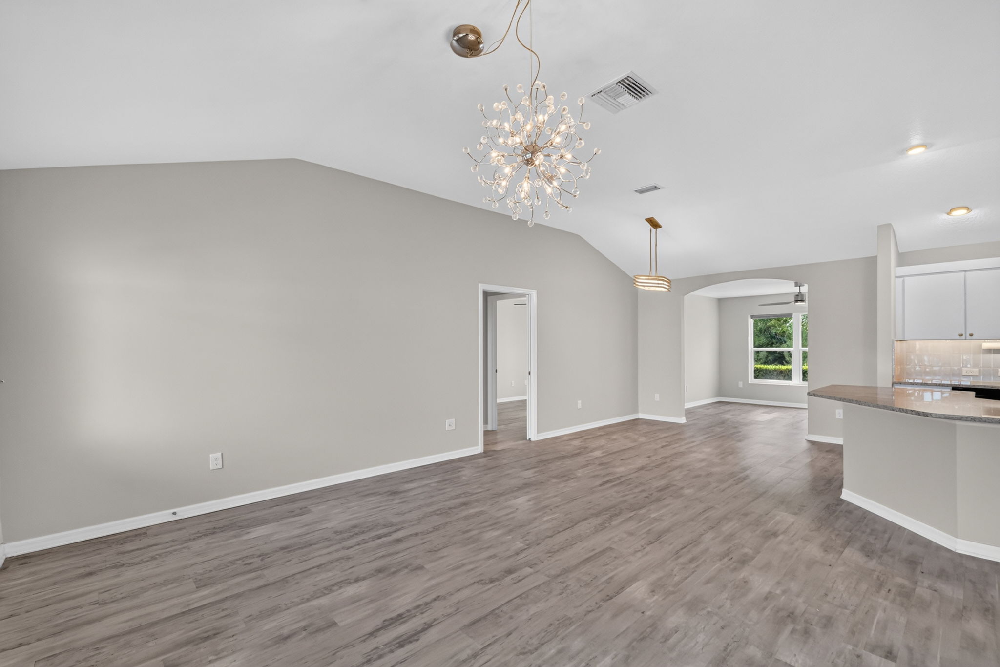 Living, Dining, and Kitchen