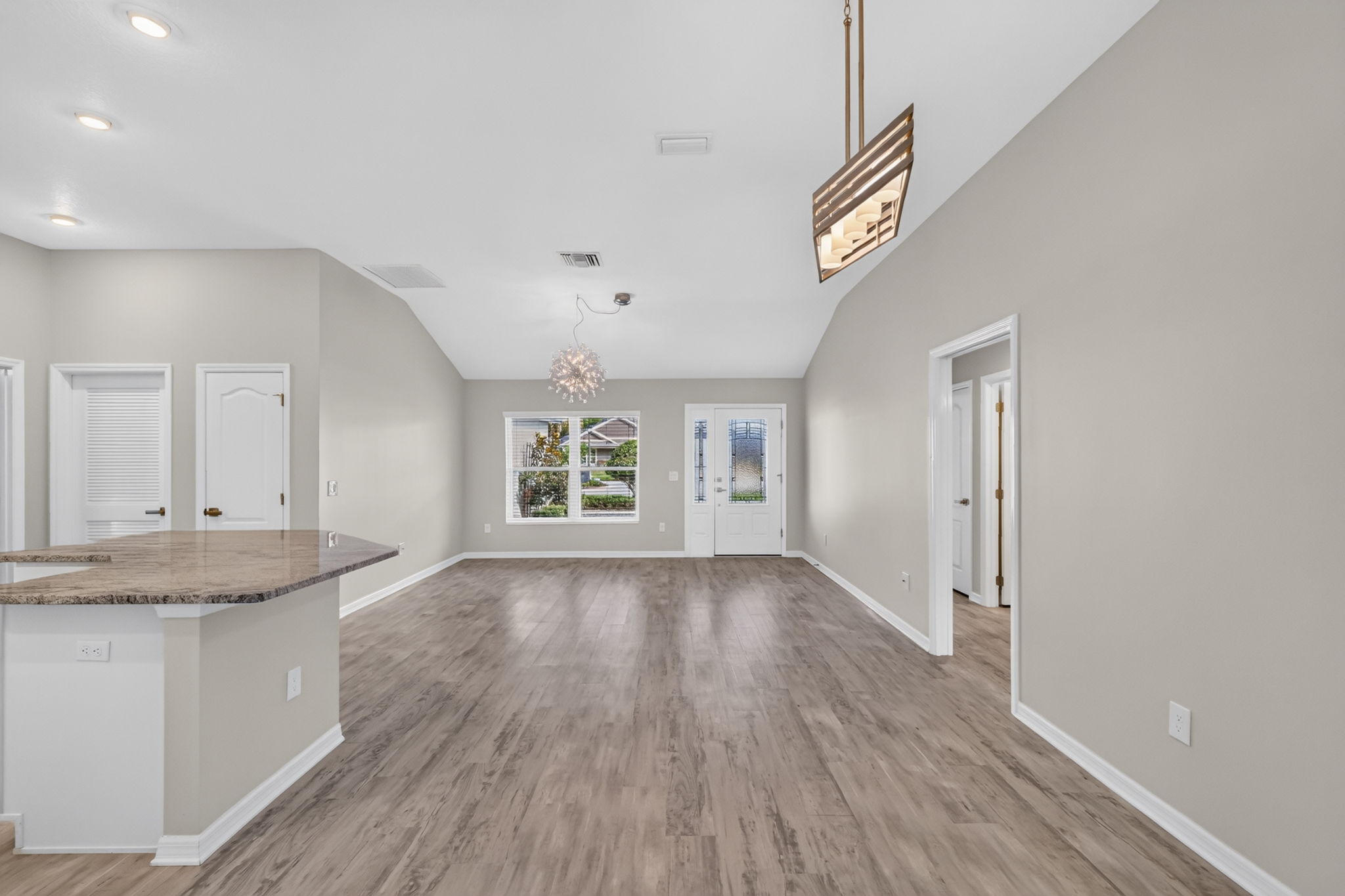 Living, Dining, and Kitchen