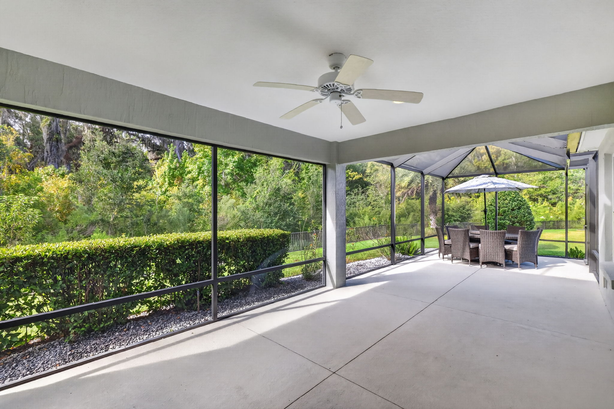 Expansive Lanai with Extended Birdcage with PRIVATE PRESERVE VIEWS