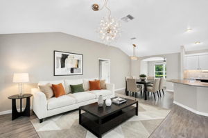 Living, Dining, and Kitchen-Virtually Staged 2