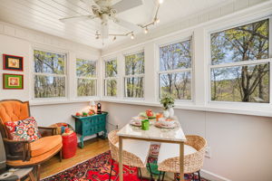 Check out that view from the sunroom/breakfast room or sleeping porch.