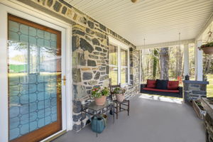 Relax on the covered front porch