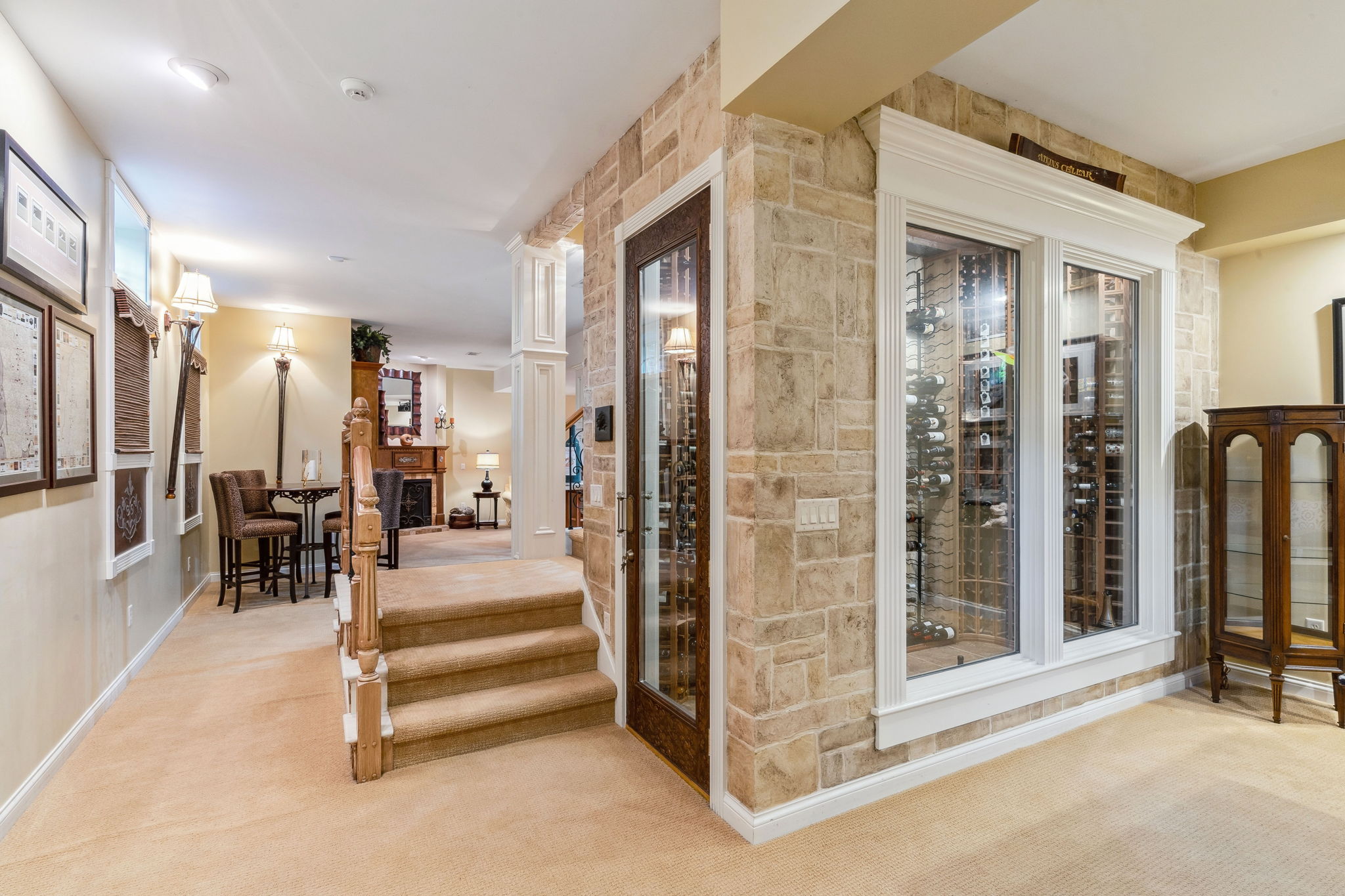 Basement Staircase and Wine Cellar