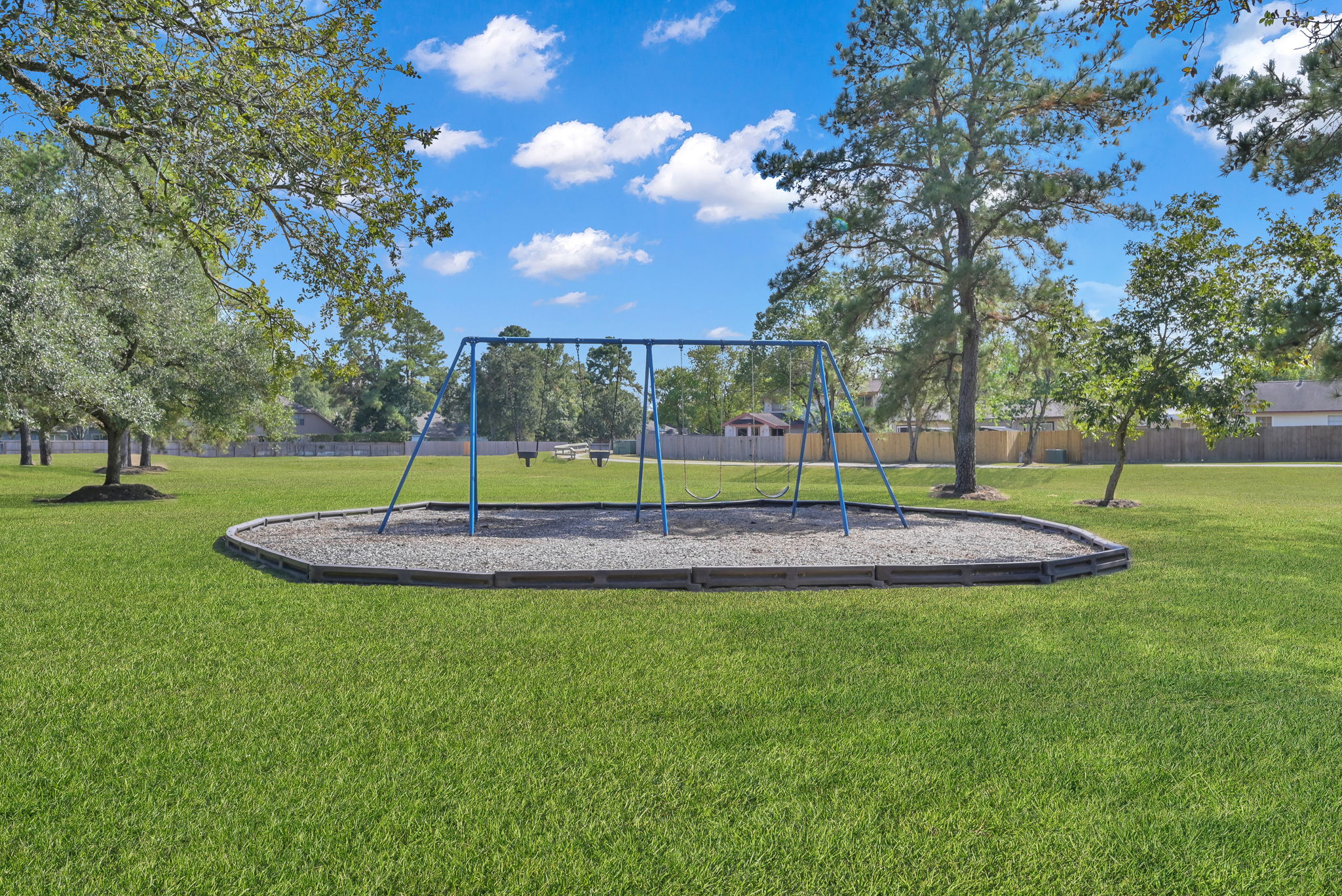 Maplewood Park has its own swing  area.