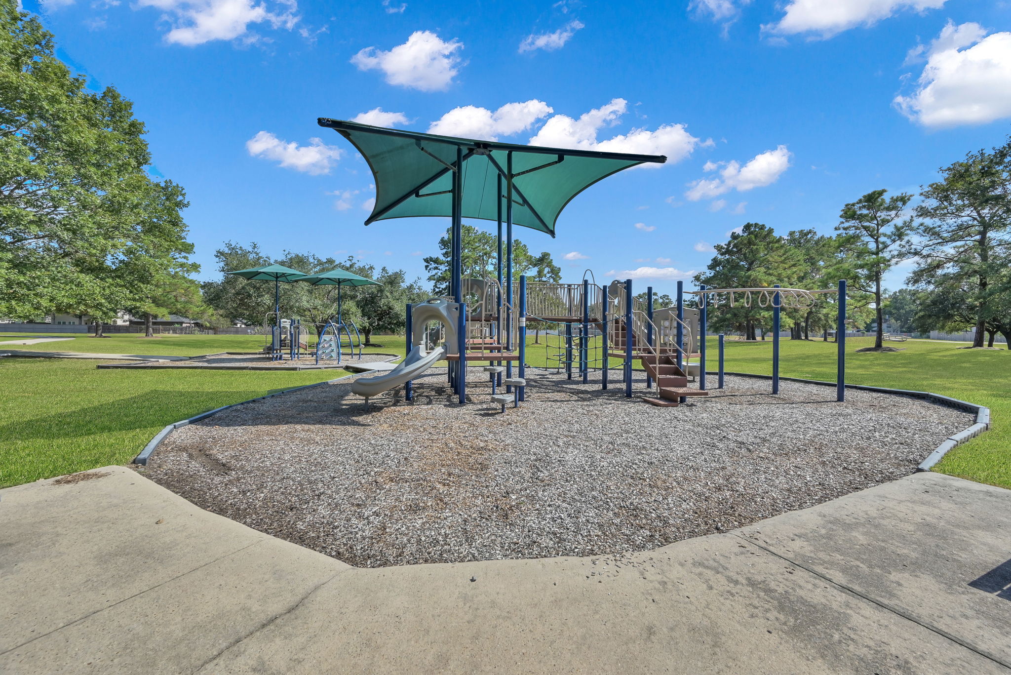 Another view of one of the playgrounds at Maplewood Park.