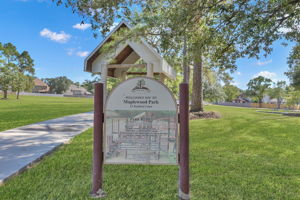 Maplewood Park...One of 143 parks located in The Woodlands, and within walking distance of the  home.