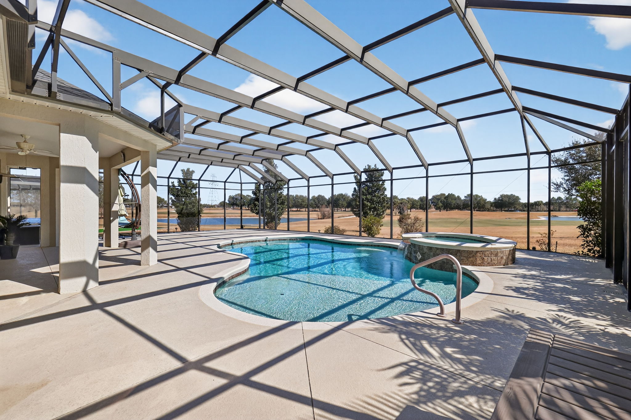 Swimming Pool and Spa with Magnificent Golf and Water Views!