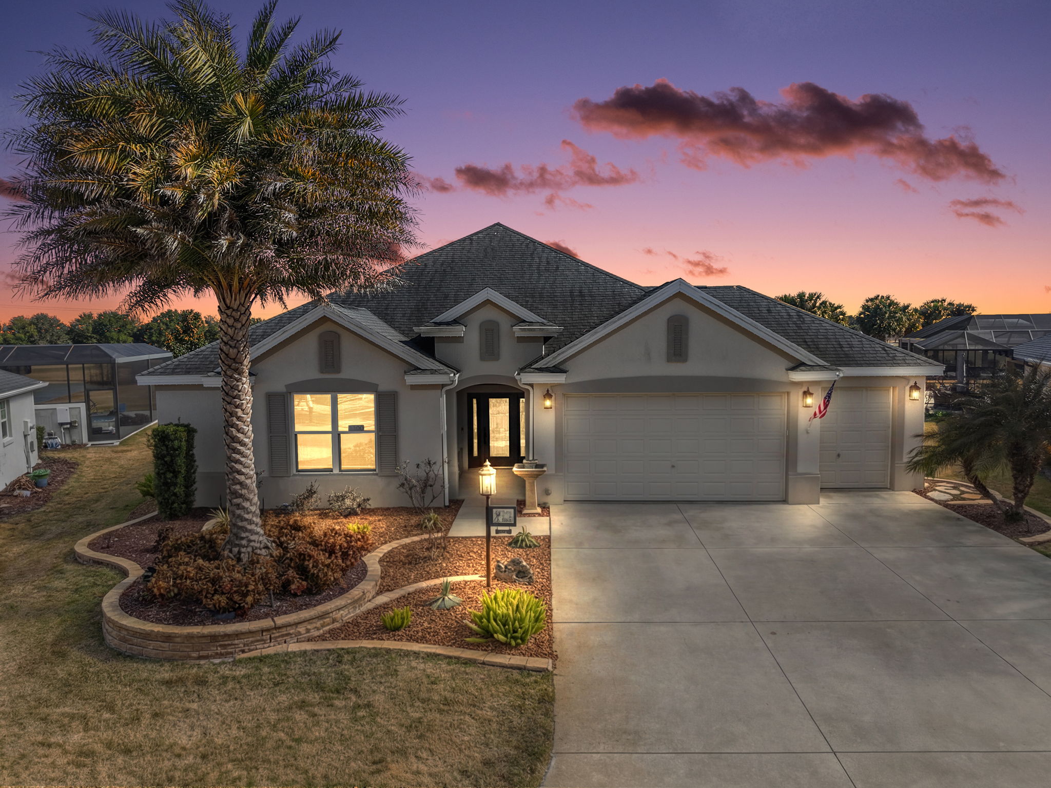 Twilight Front Elevation