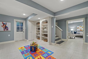 Lower Level Play Area with Built-ins
