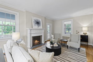 Living Room with Screened Porch Beyond