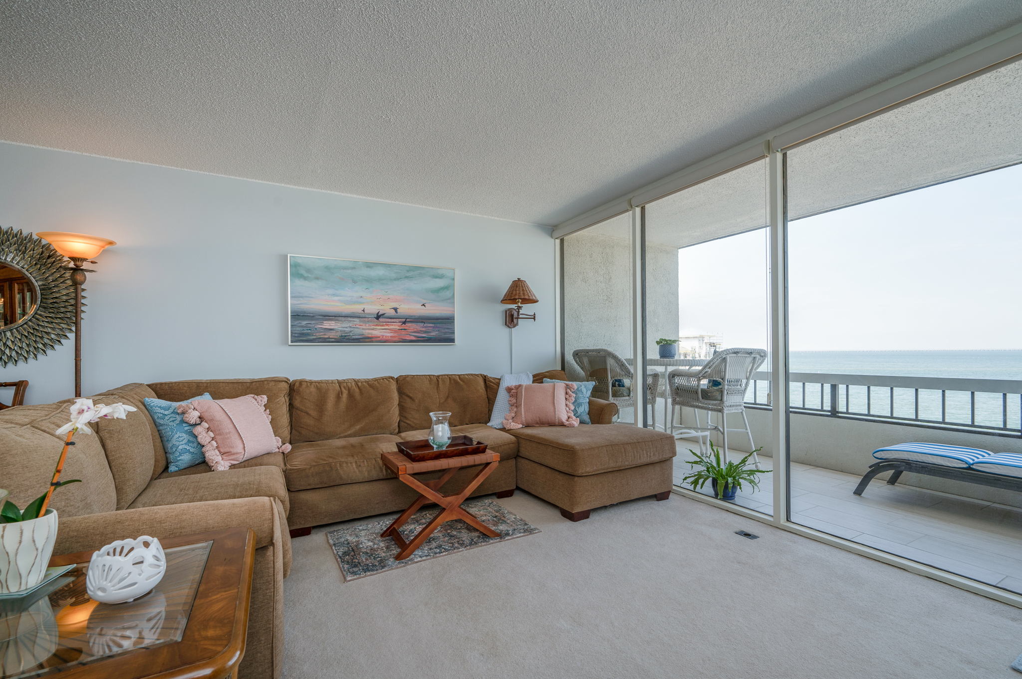 Large living room overlooking Bay