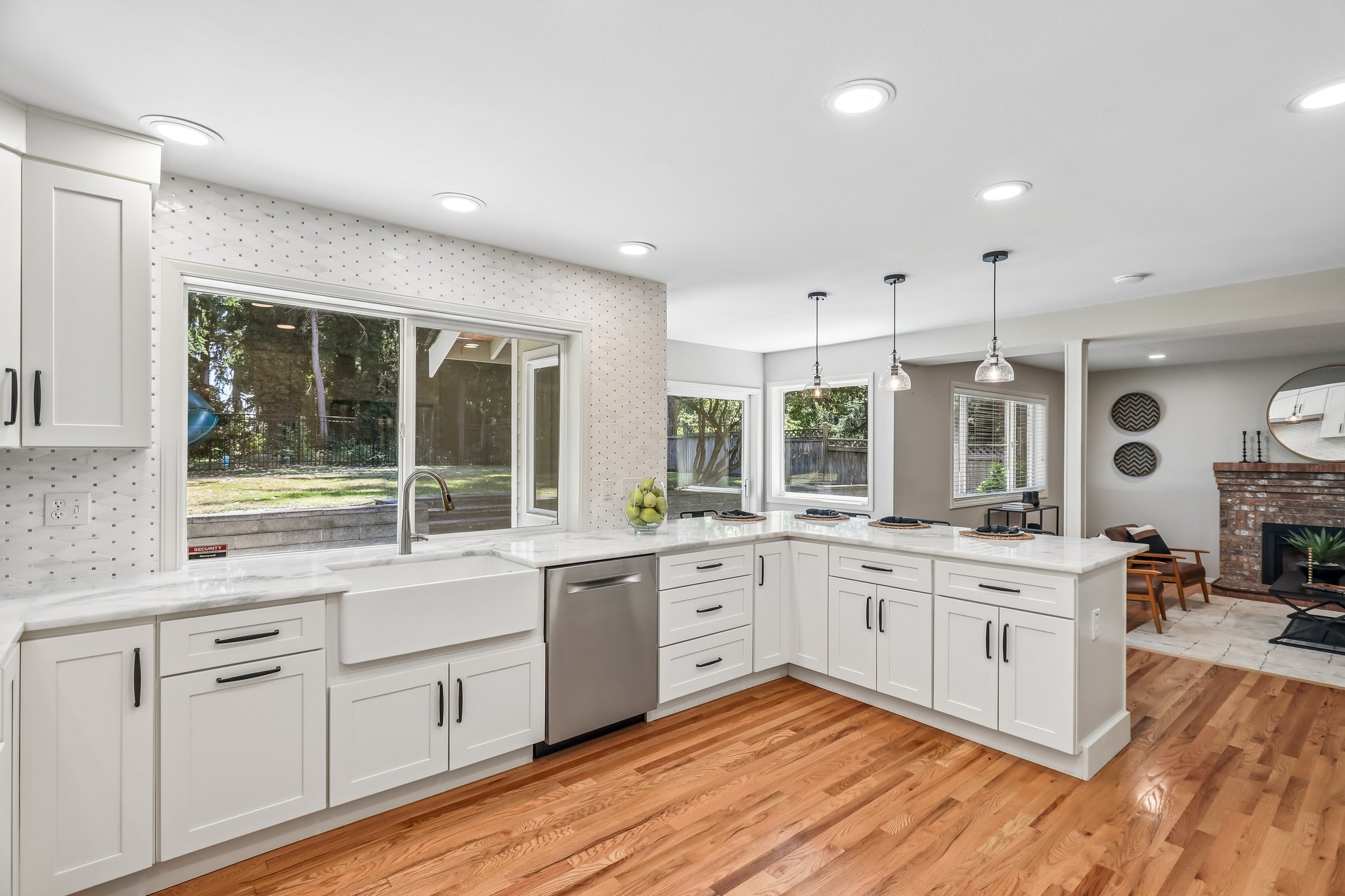 Fully remodeled kitchen with tons of storage and natural light!