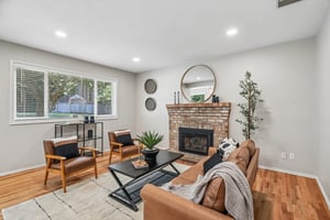 This den off the kitchen is the perfect spot to relax and enjoy this beautiful home.