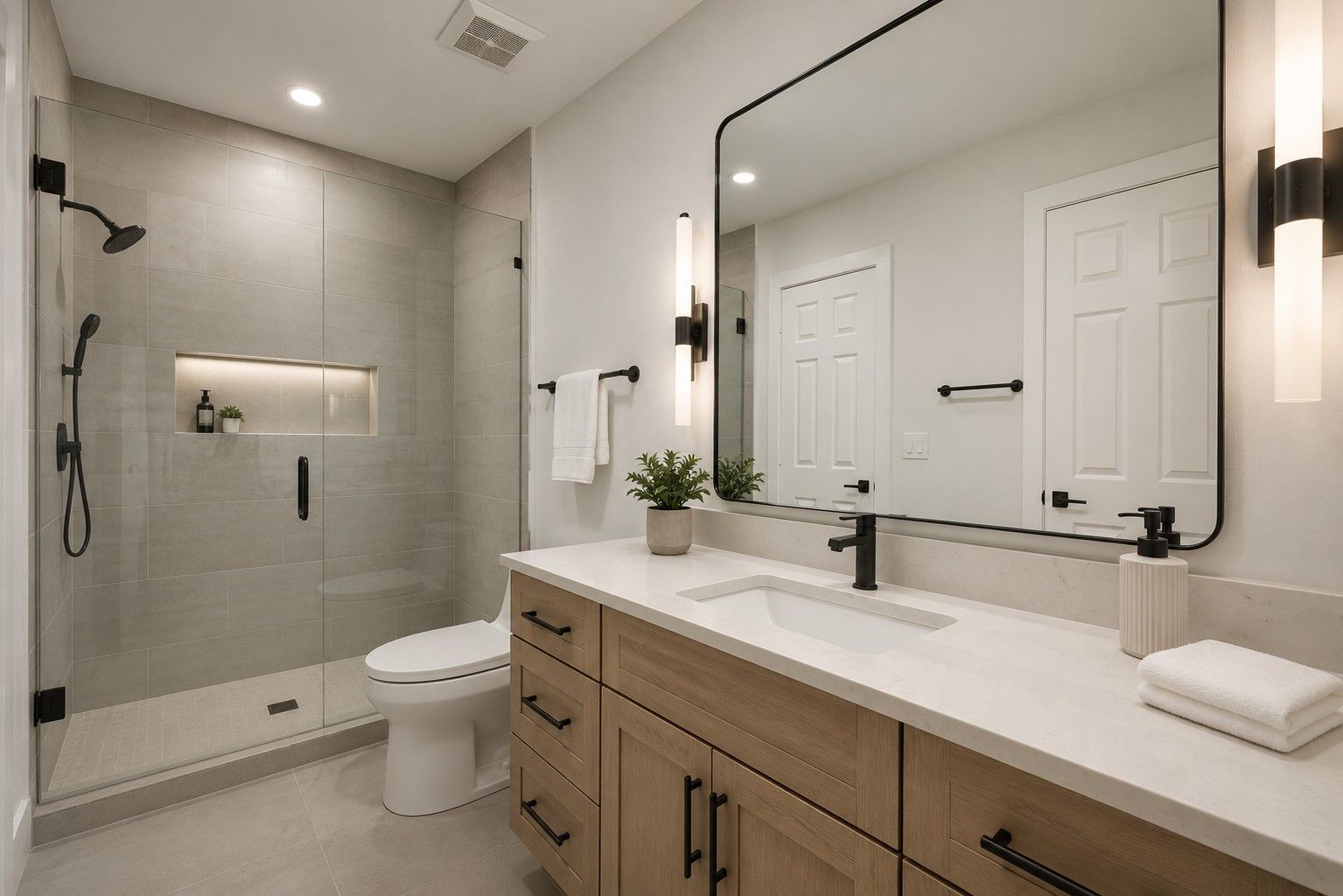 Virtually Staged. Second Bathroom