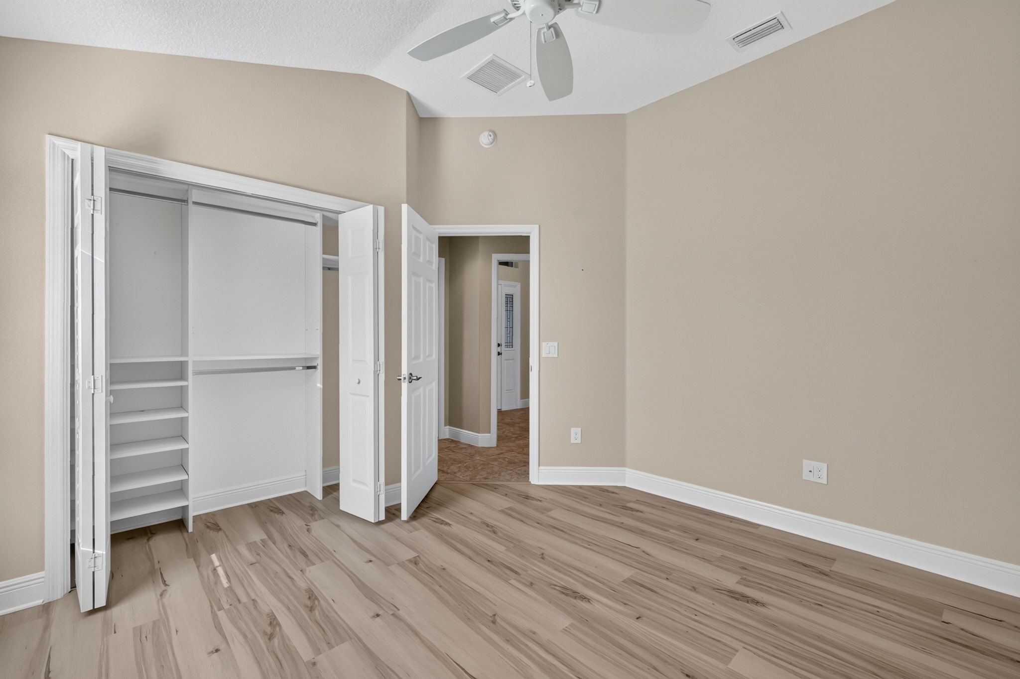 with Custom Built-In Closet