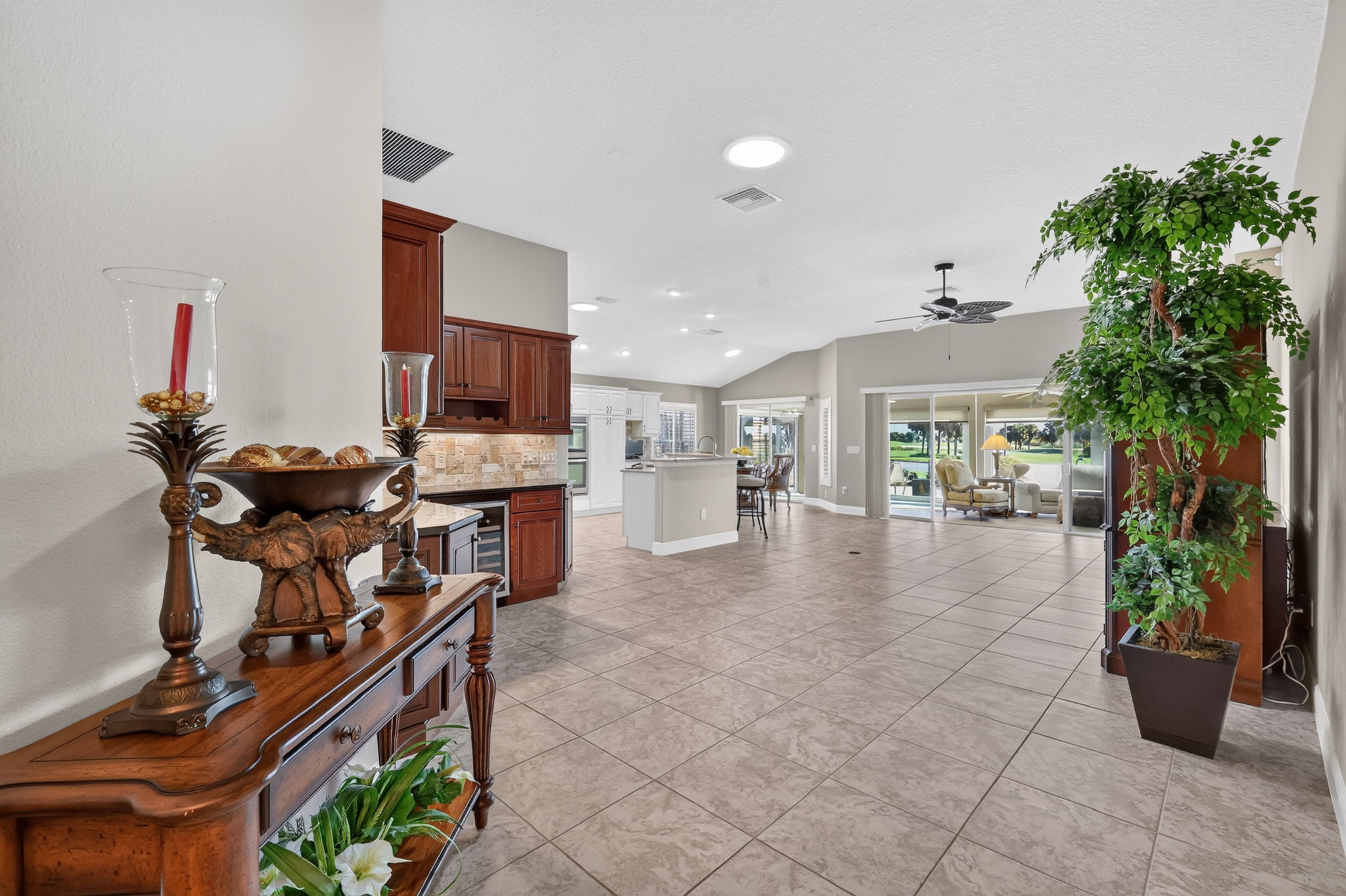 Foyer, Living, Dining, and Kitchen