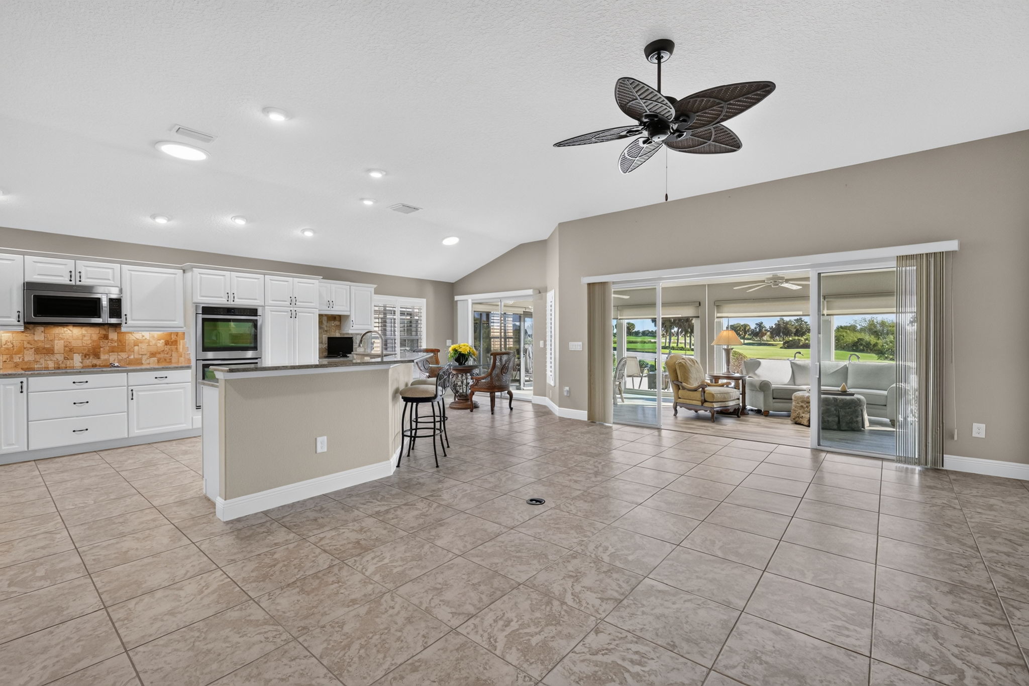 Living, Dining, and Kitchen