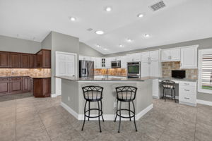Kitchen with Built-In Custom Dry Bar