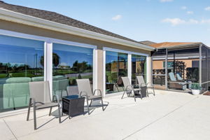 Rear Patio Overlooking Golf and Water Views