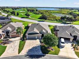 Aerial Front Elevation with Golf and Water Views