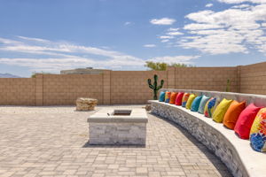 Firepit and built-in seating