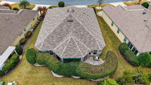 Aerial with Rear Paver Patio and Mature Privacy Landscaping