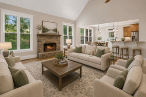 Virtually Staged Family Room