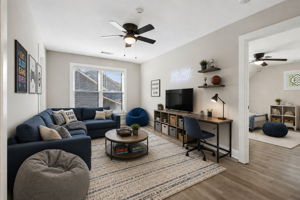 Virtually Staged - Loft Area between upstairs bedrooms